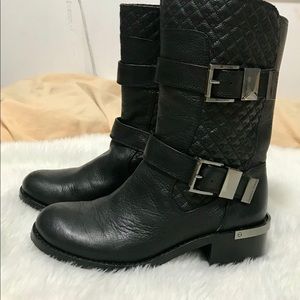Vince Camuto Moto biker mid calf boots 👢